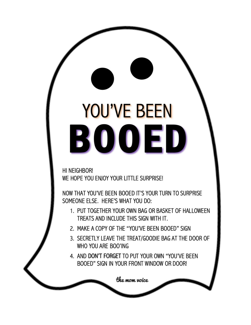 You’ve Been Booed Free Download The Mom Voice